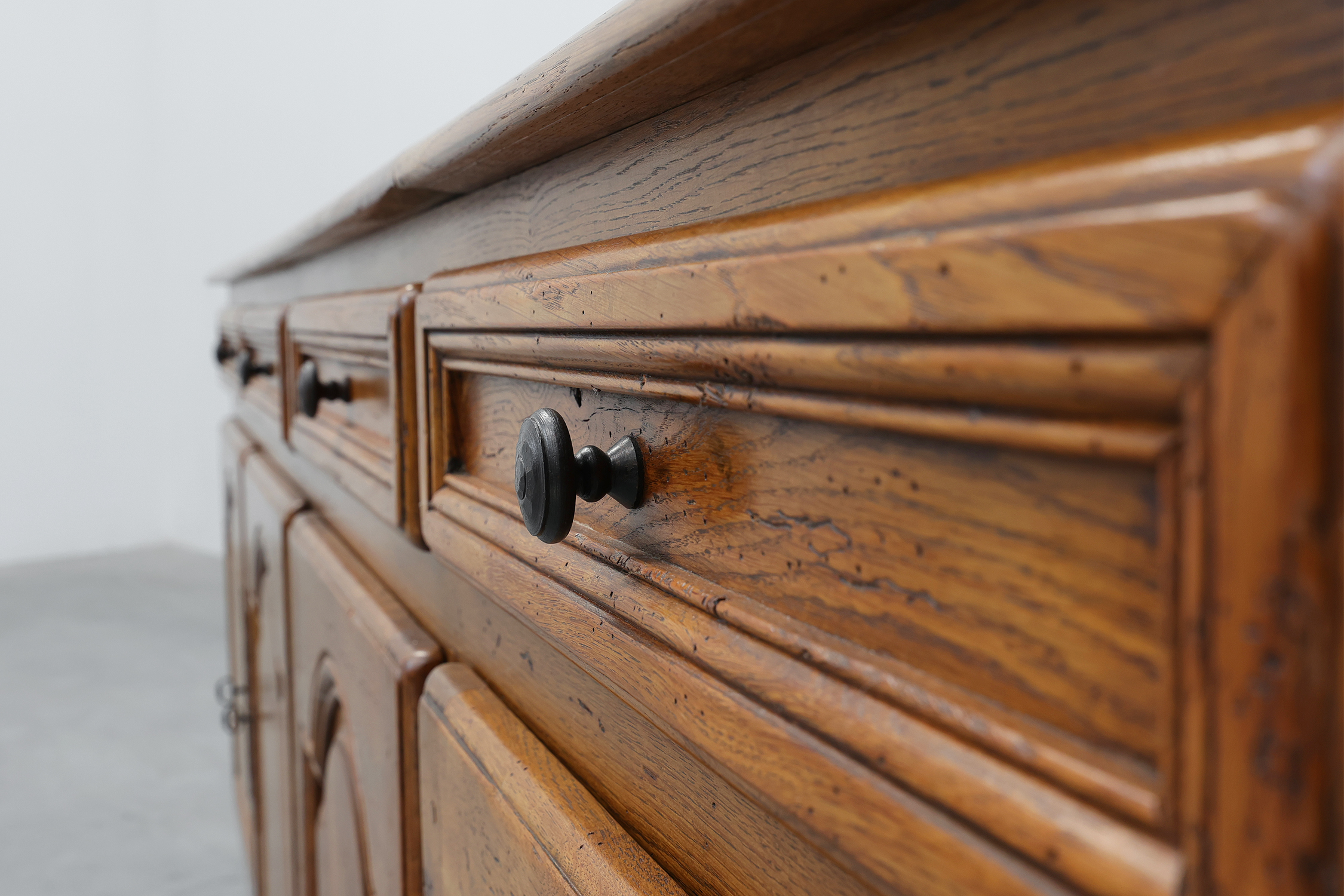 Monumental Oak Sideboard by De Tonge, France, Mid-20th Centurythumbnail